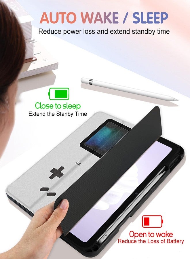 Wazzasoft جراب Wazzasoft لجهاز iPad A16 2025 - جراب لجهاز iPad من الجيل العاشر بتصميم ألعاب فيديو أنيق ومرح، مع حامل أقلام مميز، وخاصية التشغيل/الإيقاف التلقائي، متوافق مع أجهزة Apple 11/10 مقاس 10.9 بوصة - Image 5